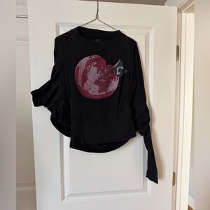 Vivienne Westwood Black and Red Graphic Long Sleeve Top